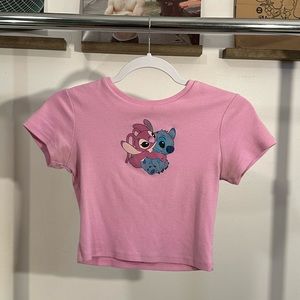 Pink cropped graphic
